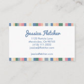 Minimalistisch kleurende mosterdstripes visitekaartje (Achterkant)