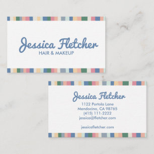 Minimalistisch kleurende mosterdstripes visitekaartje
