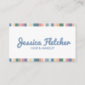 Minimalistisch kleurende mosterdstripes visitekaartje (Voorkant)