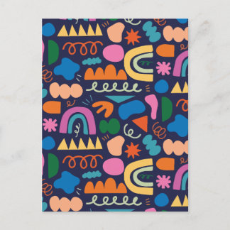 Minimalistisch kleurrijk abstract feestdagenkaart