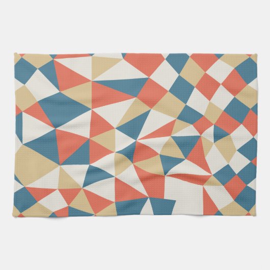 Minimalistisch kleurrijk Abstract geometrisch patr Theedoek (Horizontaal)