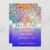 Minimalistisch Kleurrijk Hart Spikkels Ontwerp Kaart (Voorkant / Achterkant)