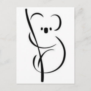 Minimalistisch Koala Briefkaart