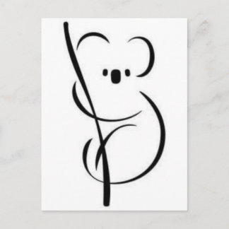 Minimalistisch Koala Briefkaart