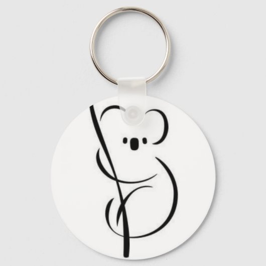 Minimalistisch Koala Sleutelhanger (Voorkant)