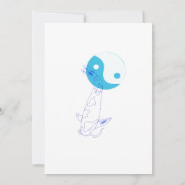 Minimalistisch Koi Fish design Wenskaart Feestdagenkaart