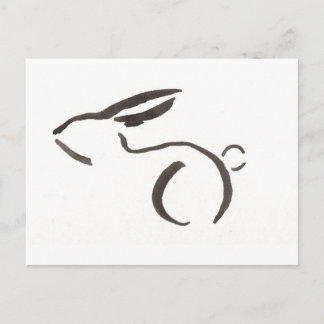 Minimalistisch konijn briefkaart