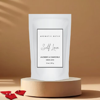 Minimalistisch kruidenbadlabel voedselcontainer etiket