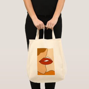  minimalistisch kussen paar Abstract Tote Bag