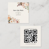 Minimalistisch KWAM-code KUNNEN de datum opslaan a Vierkante Visitekaartje (Voorkant / Achterkant)