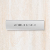 Minimalistisch laagwaardig gulzige zilver deurbordje (Voorkant)