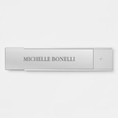 Minimalistisch laagwaardig gulzige zilver deurbordje (Voorkant)