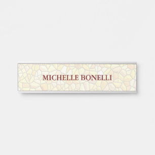 Minimalistisch laagwaardig modern mozaïek deurbordje