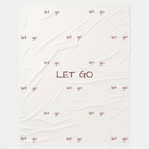Minimalistisch "Laat Los" Bevestigingspatroon Fleece Deken