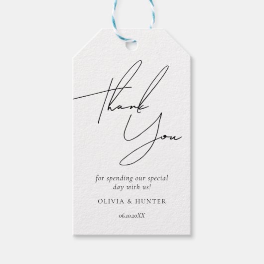 Minimalistisch Label voor chic Weddenschappen Cadeaulabel (Voorkant)