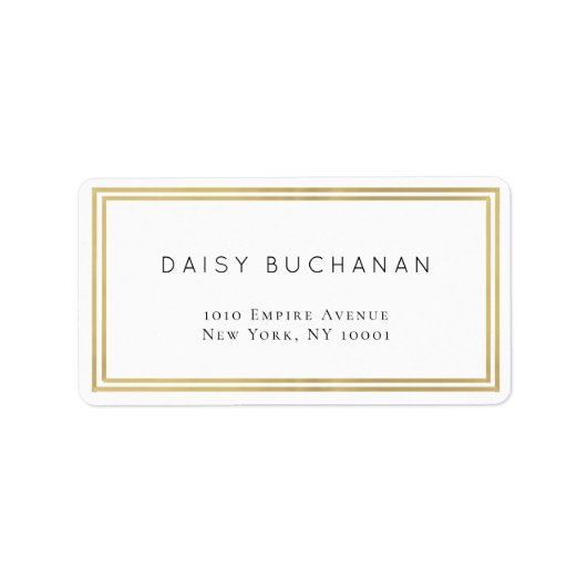 Minimalistisch label voor dubbele Gold Lijst (Voorkant)