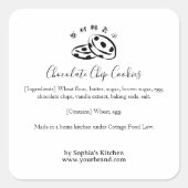 Minimalistisch label voor ingrediënten van chocola (Voorkant)