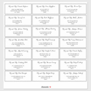 Minimalistisch label voor zwarte witte bruiloft