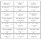 Minimalistisch label voor zwarte witte bruiloft (Voorkant)