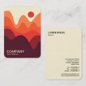 Minimalistisch landschap 191021(01) verticaal visitekaartje (Voorkant / Achterkant)
