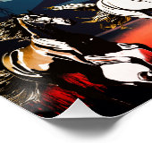 Minimalistisch landschap bergen & hardlooppaard - perfect poster (Hoek)