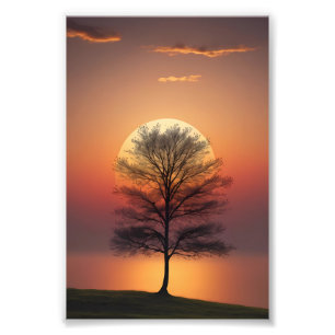 Minimalistisch landschap foto afdruk