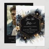 Minimalistisch landschap Hemelse bruiloft Save The Date (Voorkant / Achterkant)