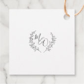 Minimalistisch laurier tak blad bruiloft dank u bedankjes labels (Achterkant)