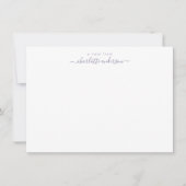 Minimalistisch Lavender Script Lettering op maat Bedankkaart (Voorkant)