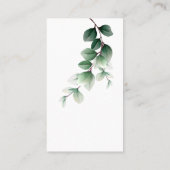 Minimalistisch Leaf Groen Goud Visitekaartje (Achterkant)