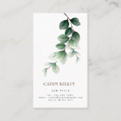 Minimalistisch Leaf Groen Goud Visitekaartje (Voorkant)