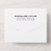 Minimalistisch legant formeel Baby shower All In One Uitnodiging (Achterkant)