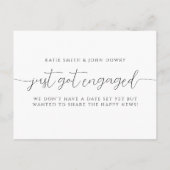 Minimalistisch legant script heeft foto's ontvange aankondigingskaart (Achterkant)