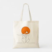 Minimalistisch Lesbisch Paar Lijn Kunst Tote Bag (Achterkant)