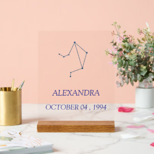 Minimalistisch Libra sterrenbeeld Acryl bord - Per