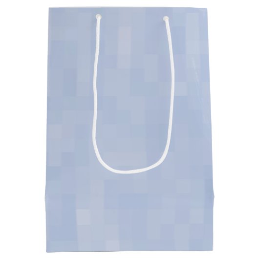 Minimalistisch lichtblauw patroon medium cadeauzakje (Achterkant)