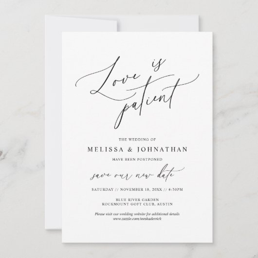 Minimalistisch, Liefde is patiënt, Verander de dat Kaart (Voorkant)