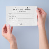 Minimalistisch liefdesadvies voor de bruidegom flyer (Hand)