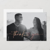 Minimalistisch liefdeshart bruiloft Foto bedankt (Voorkant / Achterkant)