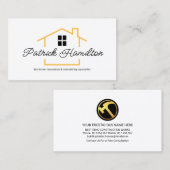 Minimalistisch Lijst voor thuisvernieuwing Visitekaartje (Voorkant / Achterkant)