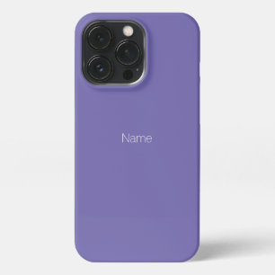 Minimalistisch lila monogram voor periwinkle iPhone 13 pro hoesje