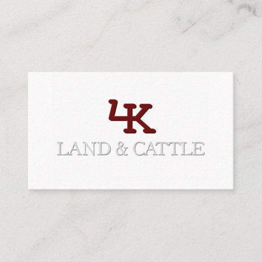 Minimalistisch Logo Ingegraveerd Visitekaartje (Voorkant)