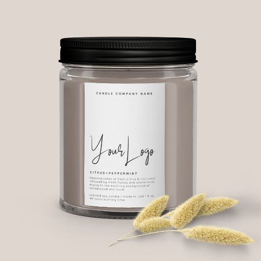 Minimalistisch Logo kaartenlabel Voedselcontainer Etiket