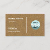 Minimalistisch logo kraft kurkhout visitekaartje (Voorkant)