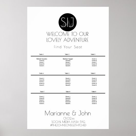 Minimalistisch Logo op de top van de bergen Poster (Voorkant)