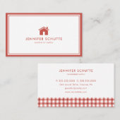 Minimalistisch Logo Rood- en wittekoolreflector Visitekaartje (Voorkant / Achterkant)