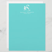 Minimalistisch Logo Swan op Robin Egg Blue (Voorkant / Achterkant)