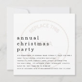 Minimalistisch Logo voor kerstfeestvieren Kaart (Voorkant)