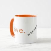 Minimalistisch Love Design - Valentijnsdag Gift Mok (Voorkant links)