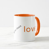 Minimalistisch Love Design - Valentijnsdag Gift Mok (Voorkant rechts)